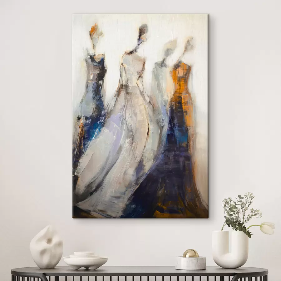  Schilderijen Elegante abstracte vrouwelijke silhouetten s48180