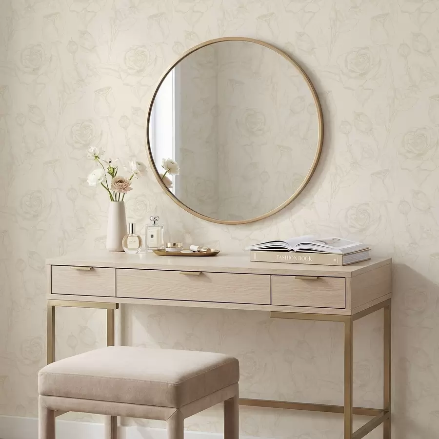 Fotobehang Lichtroze patroon op beige achtergrond a01124