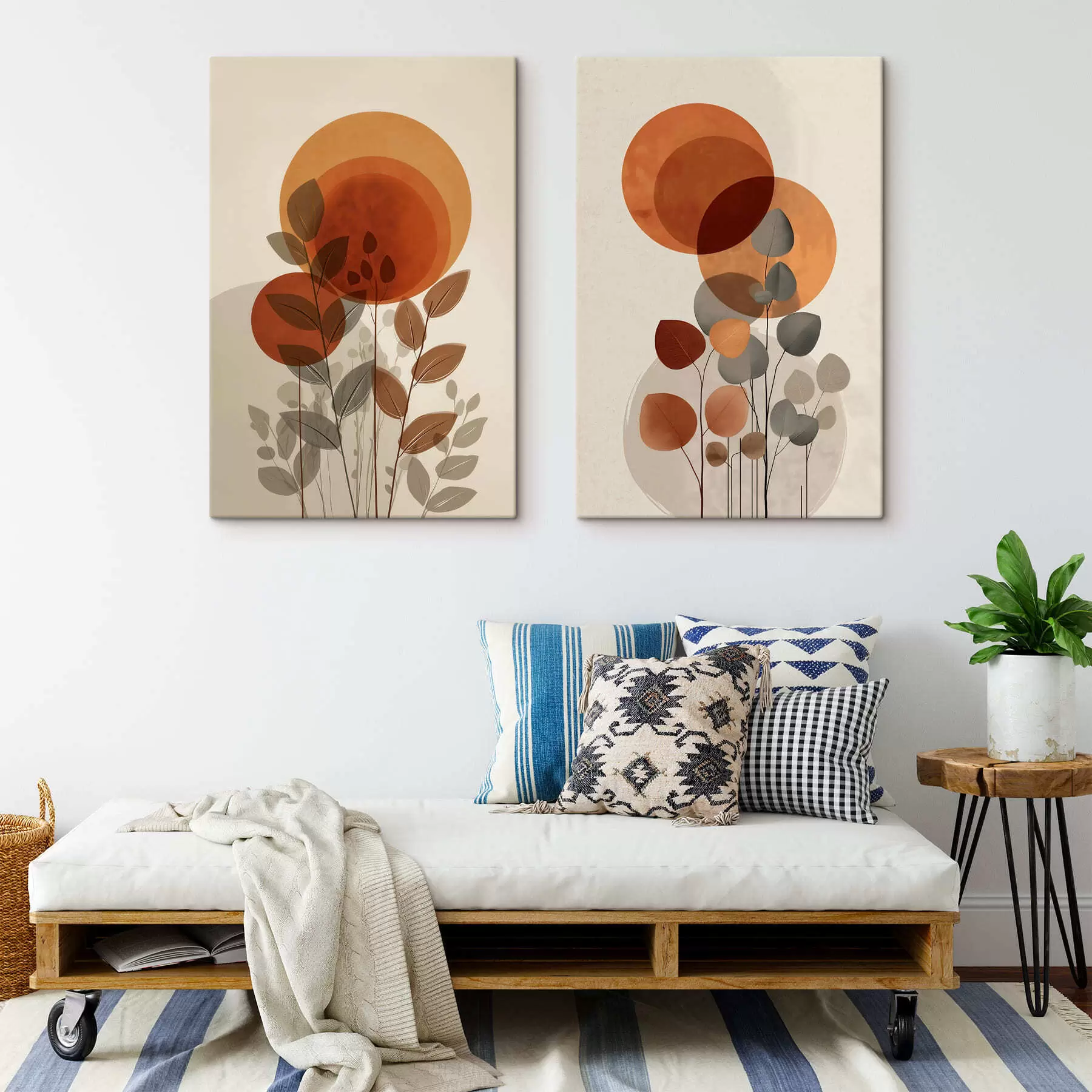  Schilderijen Abstracte bladeren m30158