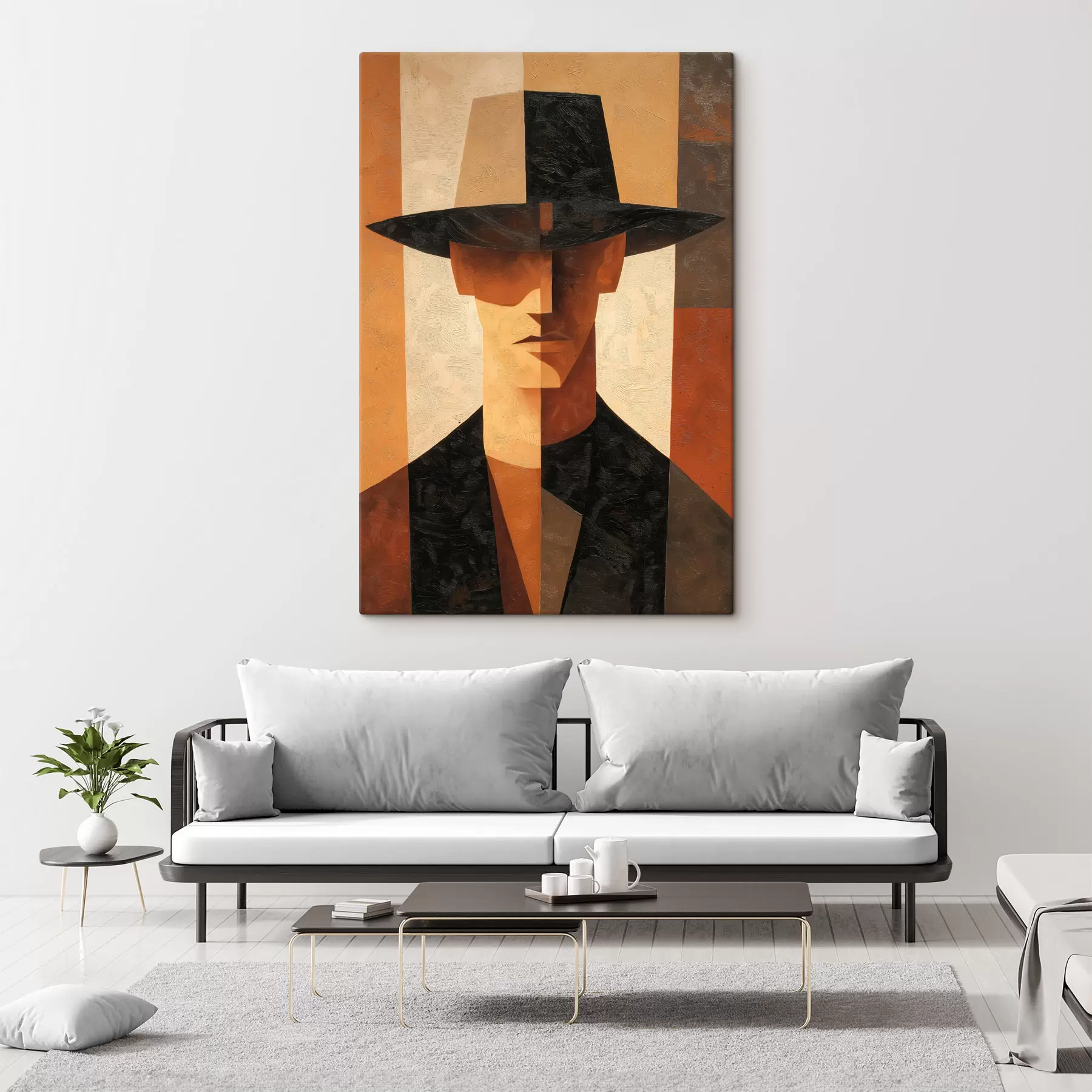  Schilderijen Geometrisch abstract portret s48231