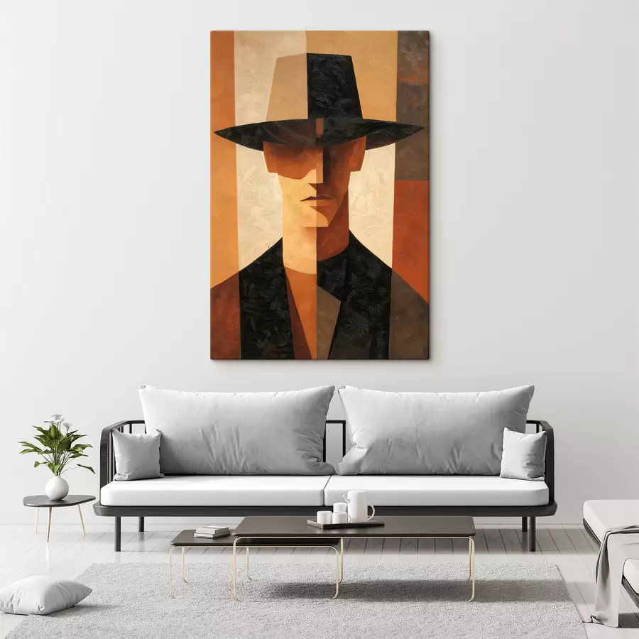  Schilderijen Geometrisch abstract portret s48231