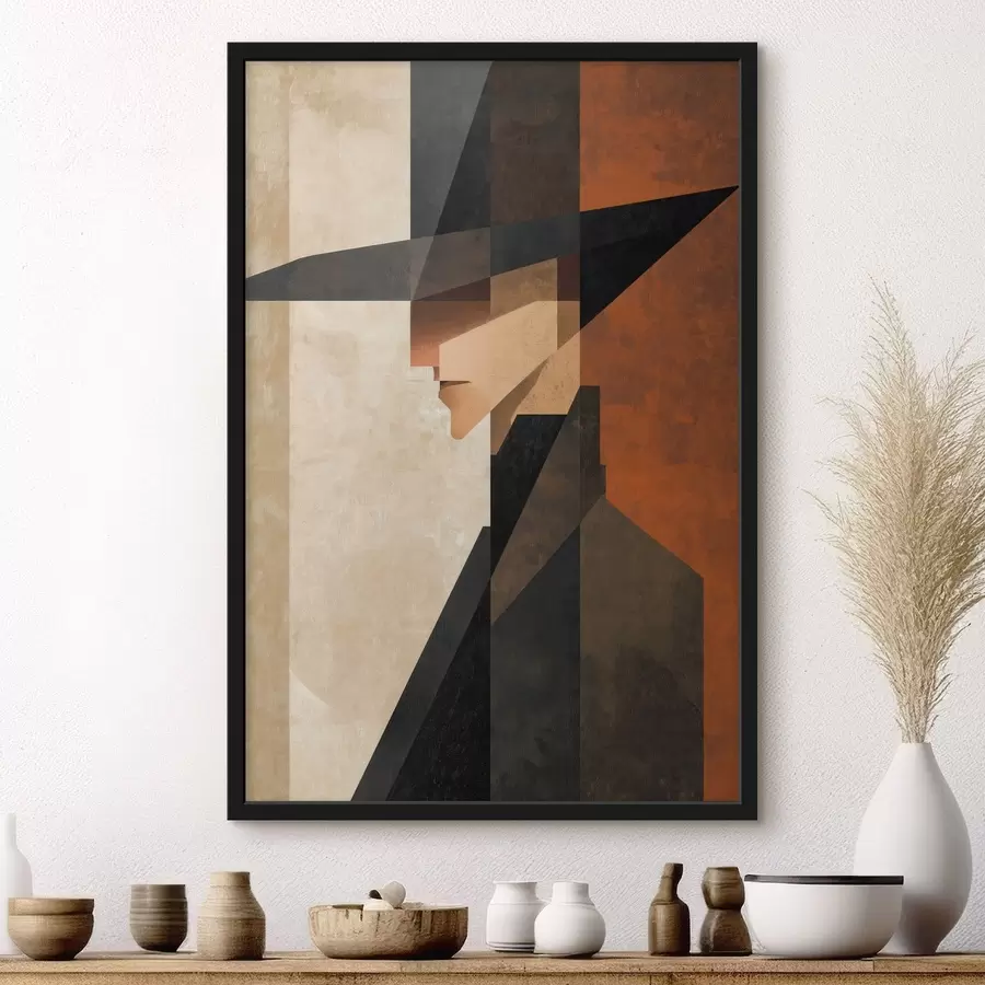 Fotobehang Geometrisch abstract portret f48230