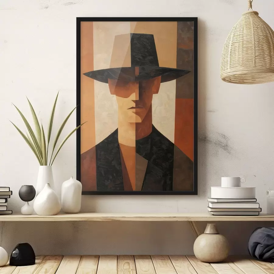 Fotobehang Geometrisch abstract portret f48231