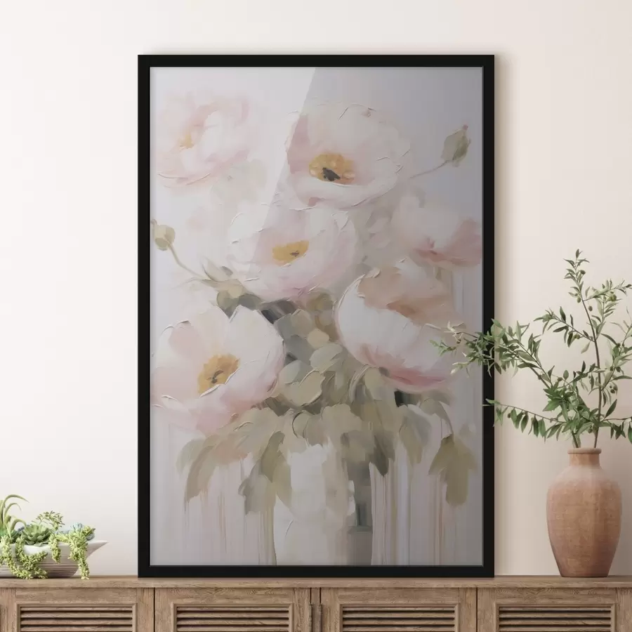 Fotobehang Abstracte bloemen in een vaas f48264