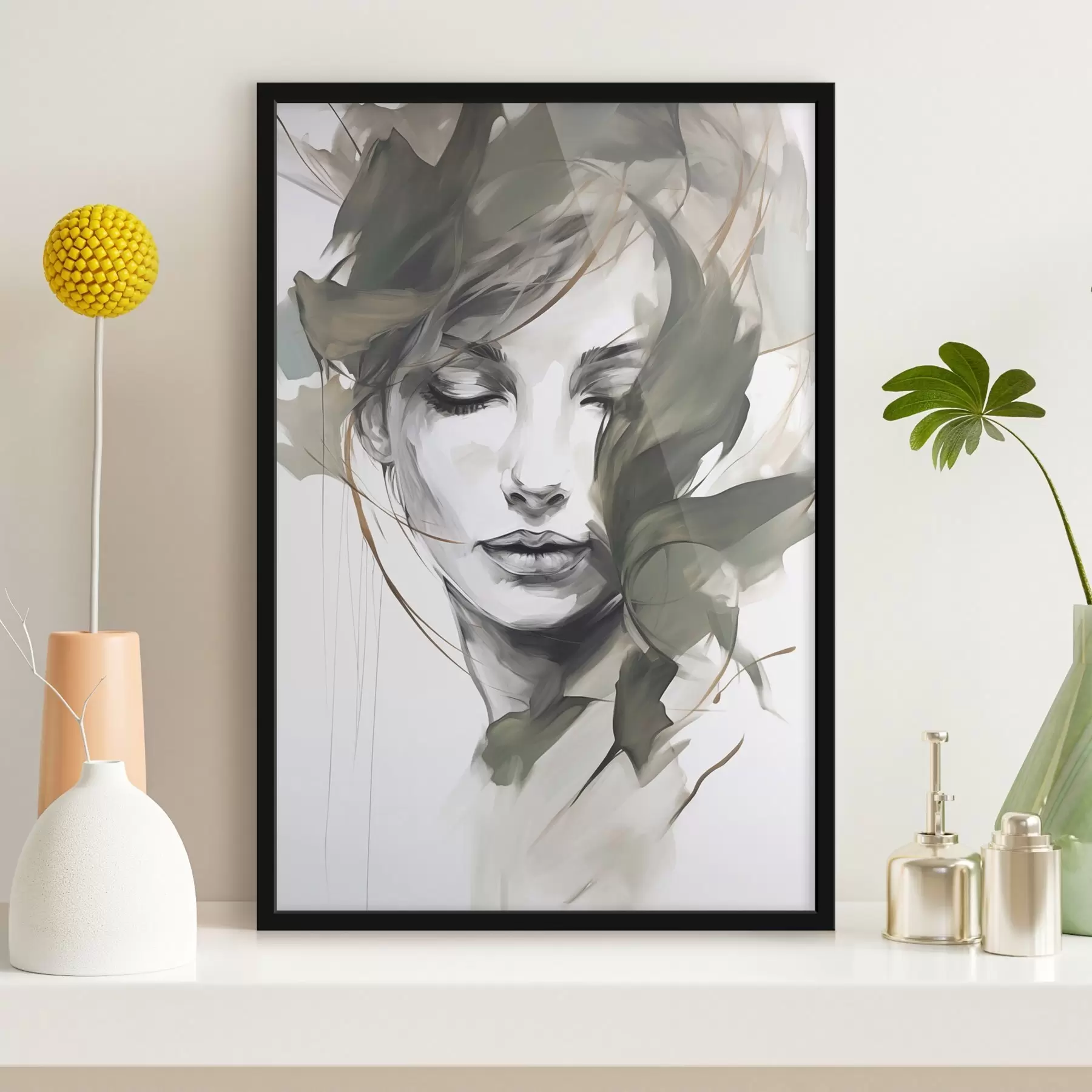 Fotobehang Abstract vrouwenportret f48270