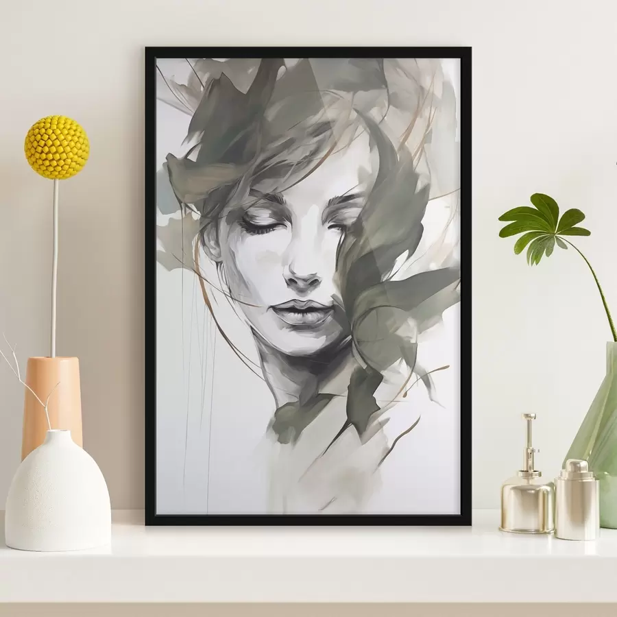 Fotobehang Abstract vrouwenportret f48270