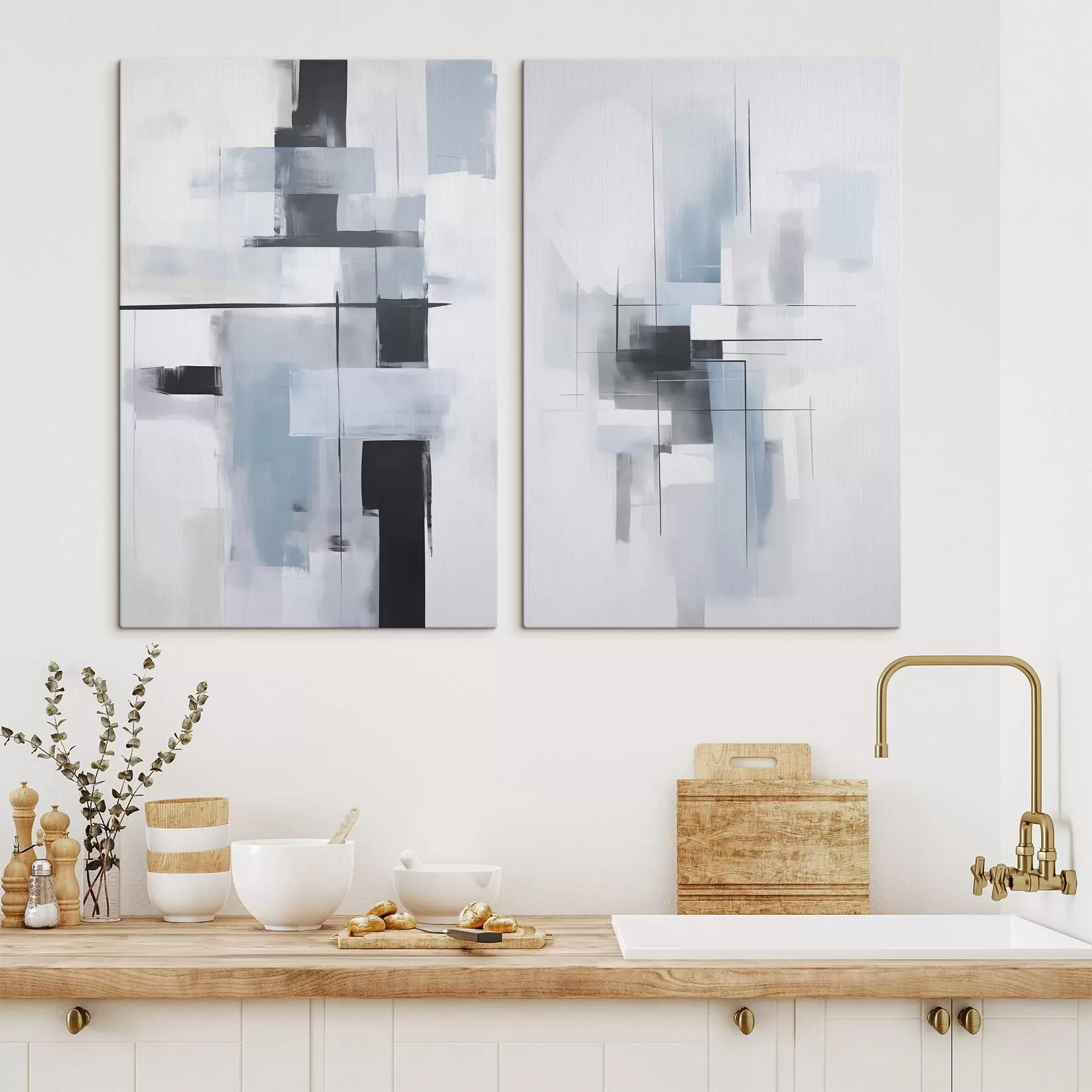  Schilderijen Moderne abstractie imitatie van schilderkunst m30165