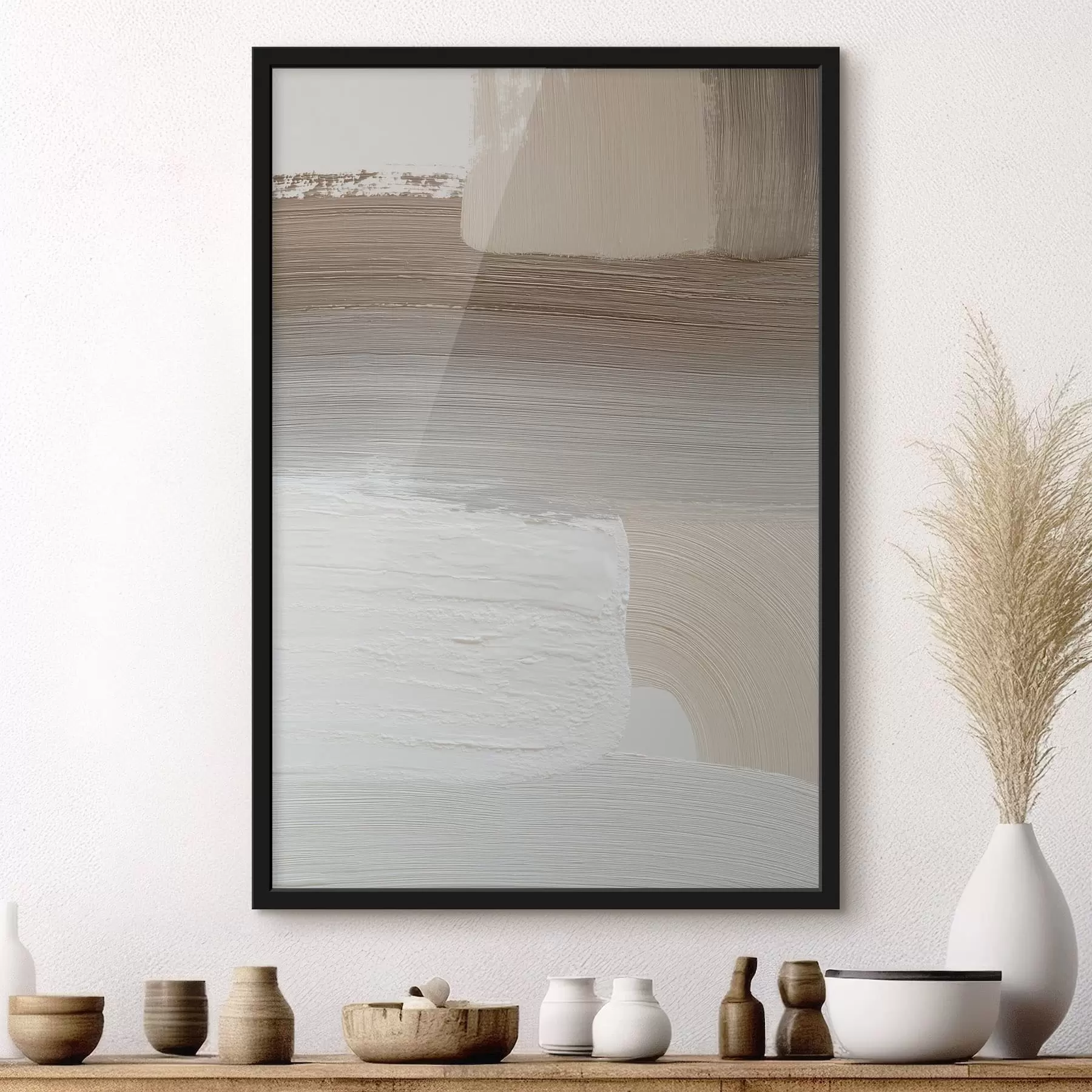 Fotobehang brede, abstracte penseelstreken f48295