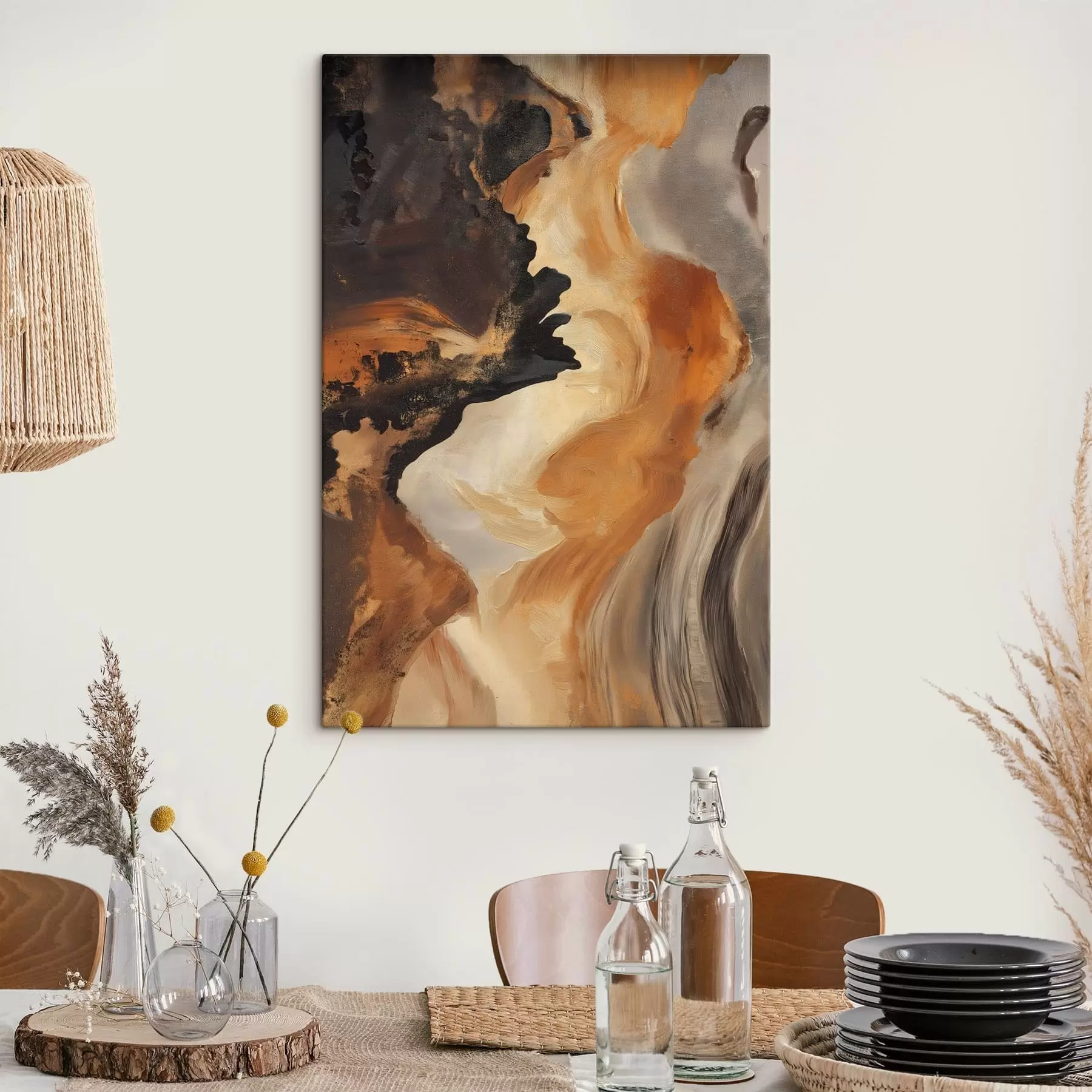  Schilderijen Abstracte penseelstreken s48302