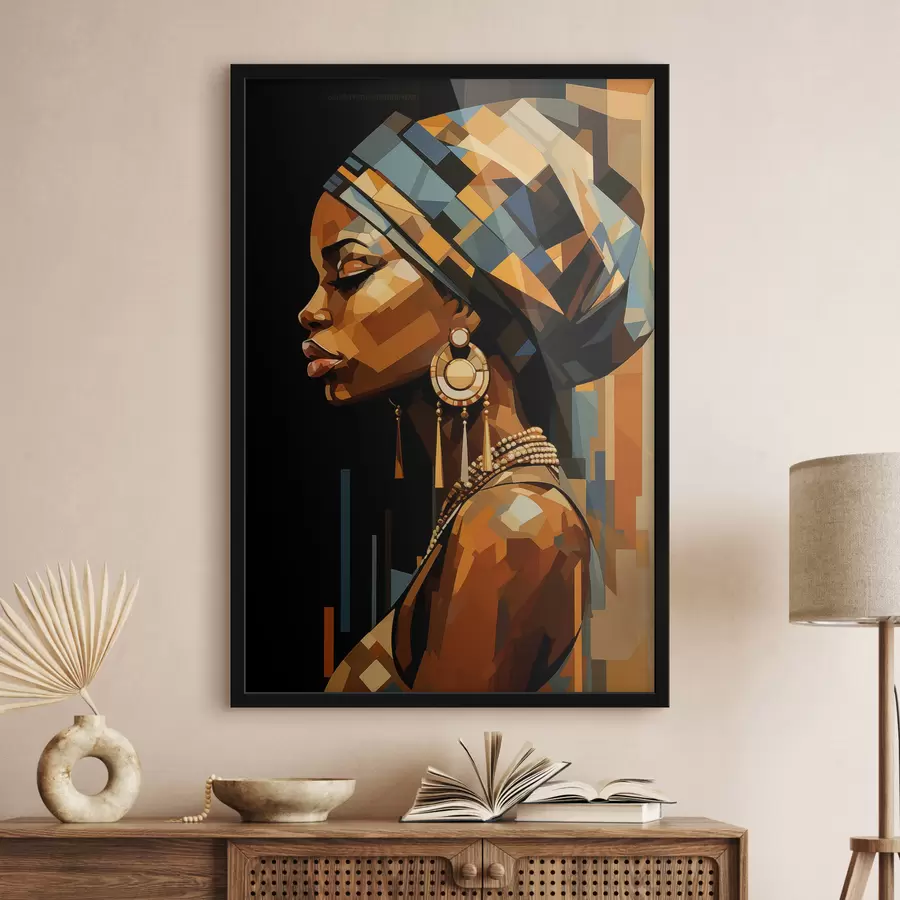 Fotobehang Abstract portret van een vrouw f48299