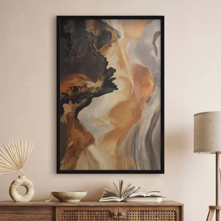 Fotobehang Abstracte penseelstreken f48302