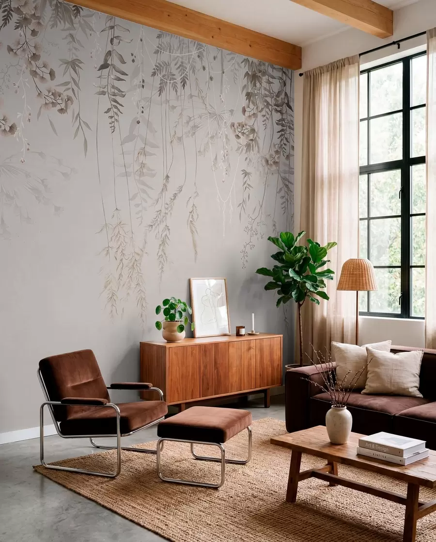 Fotobehang Hangende tuin — Taupe w05320v2