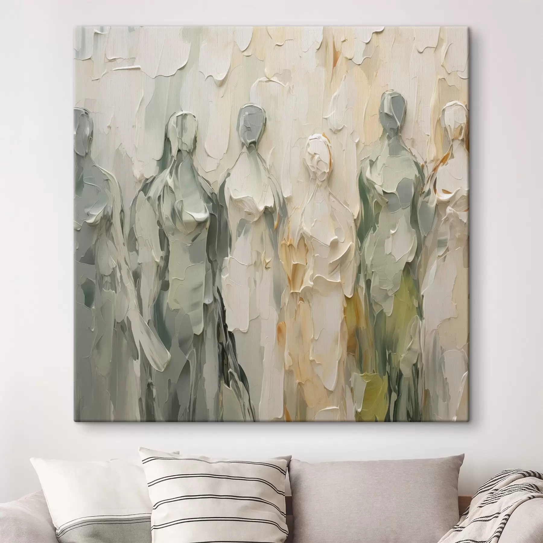  Schilderijen Abstracte silhouetten imitatie van schilderkunst s48275