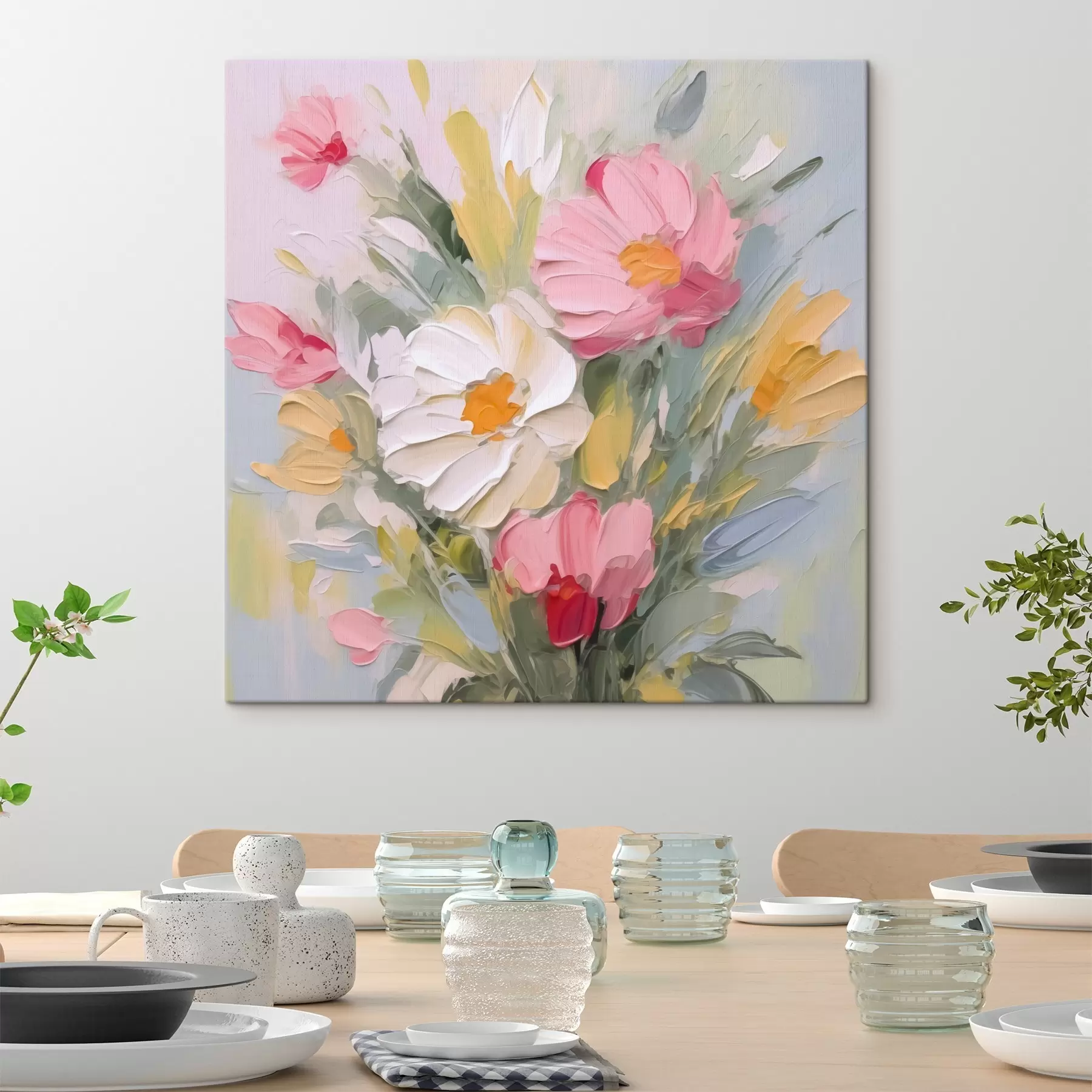  Schilderijen Een boeket bloemen imitatie van schilderij s48317