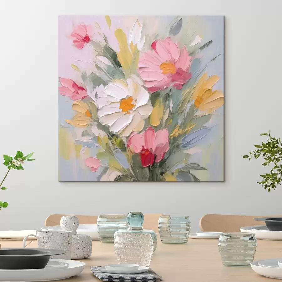  Schilderijen Een boeket bloemen imitatie van schilderij s48317