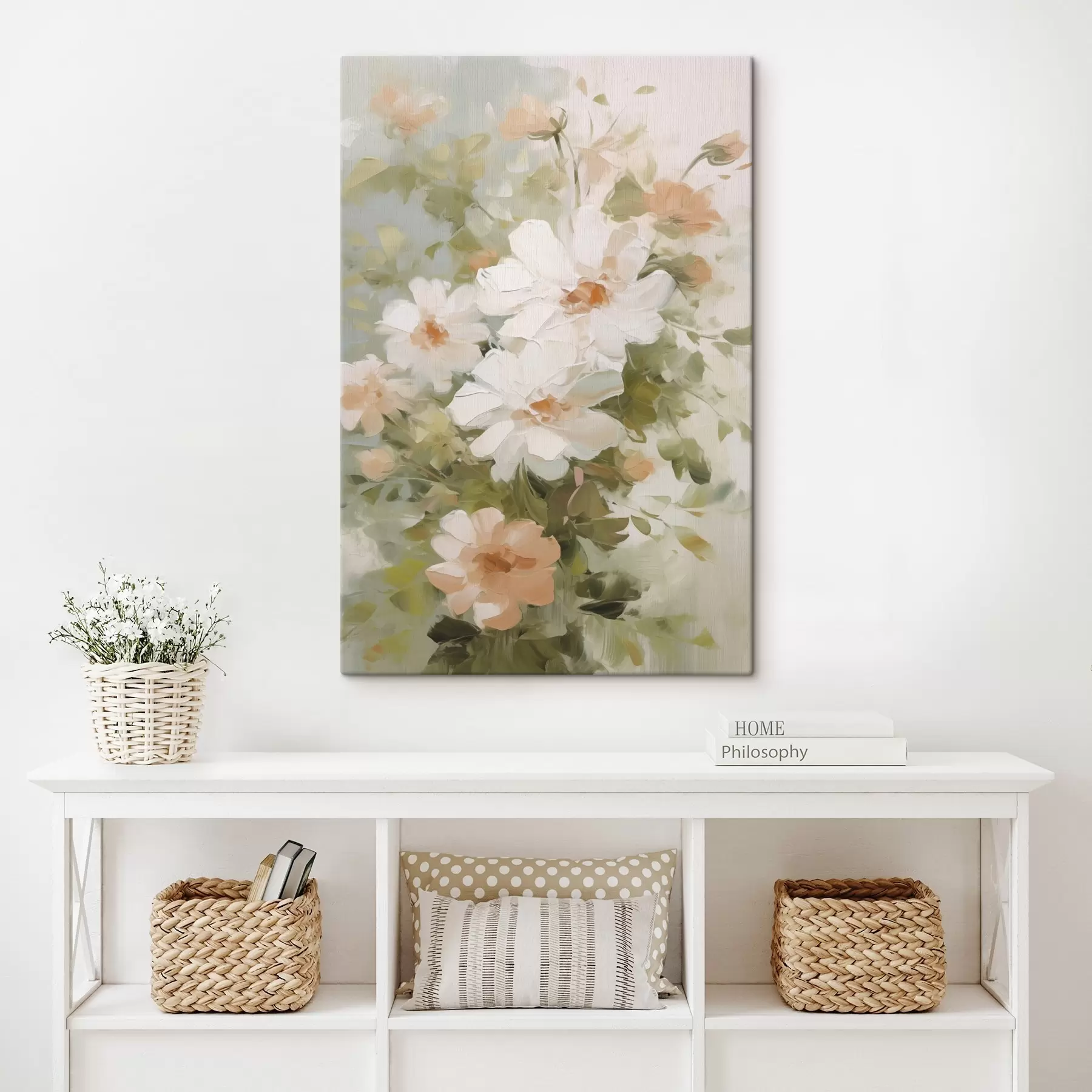  Schilderijen Delicate bloemen imitatie van schilderij s48323