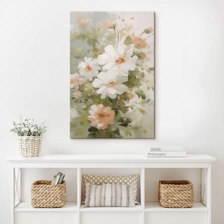  Schilderijen Delicate bloemen imitatie van schilderij s48323