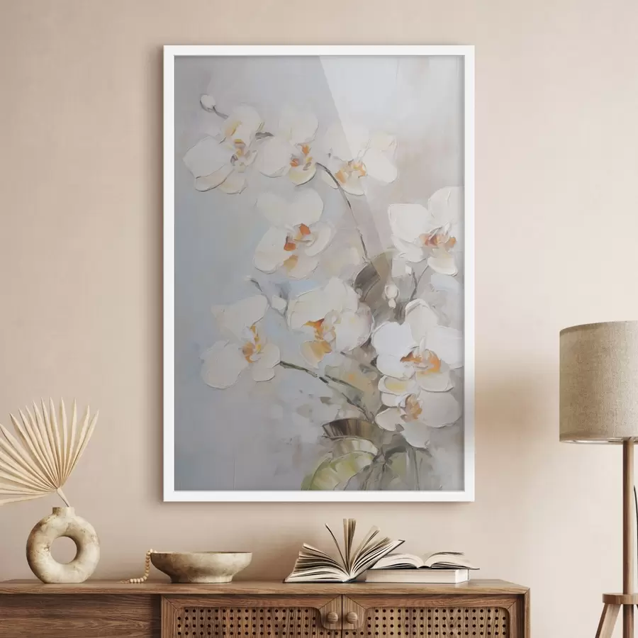 Fotobehang Orchideeën imitatie schilderij f48320