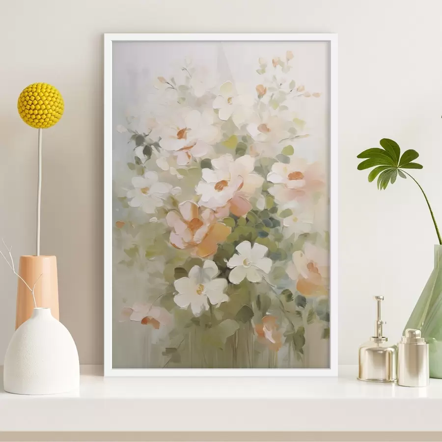 Fotobehang Bloemen imitatieschilderij f48322
