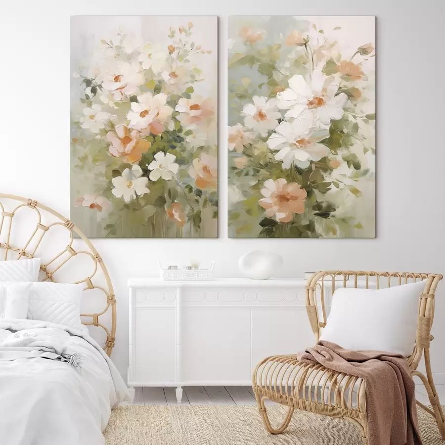 Fotobehang Bloemen imitatieschilderij m30188