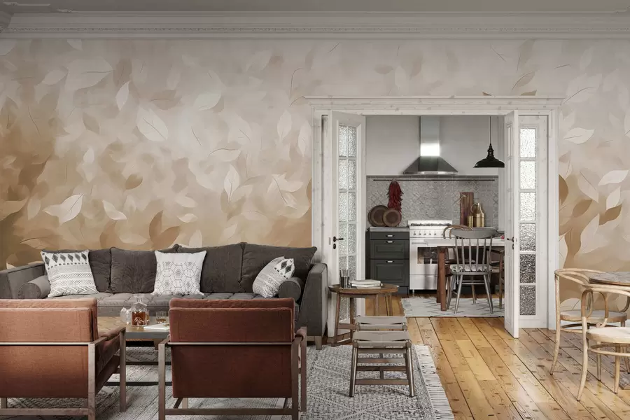 Fotobehang Bladeren fluisteren w05277