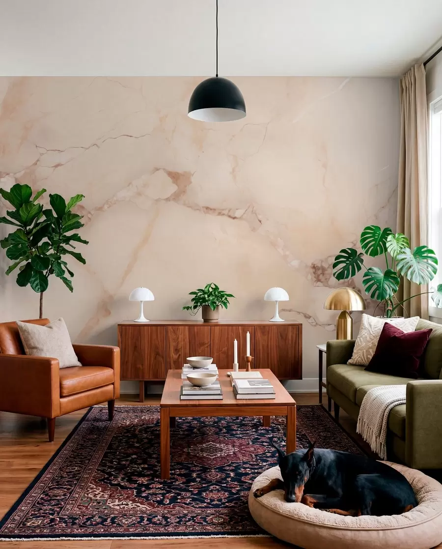 Fotobehang Mineraal in poederroze w05348