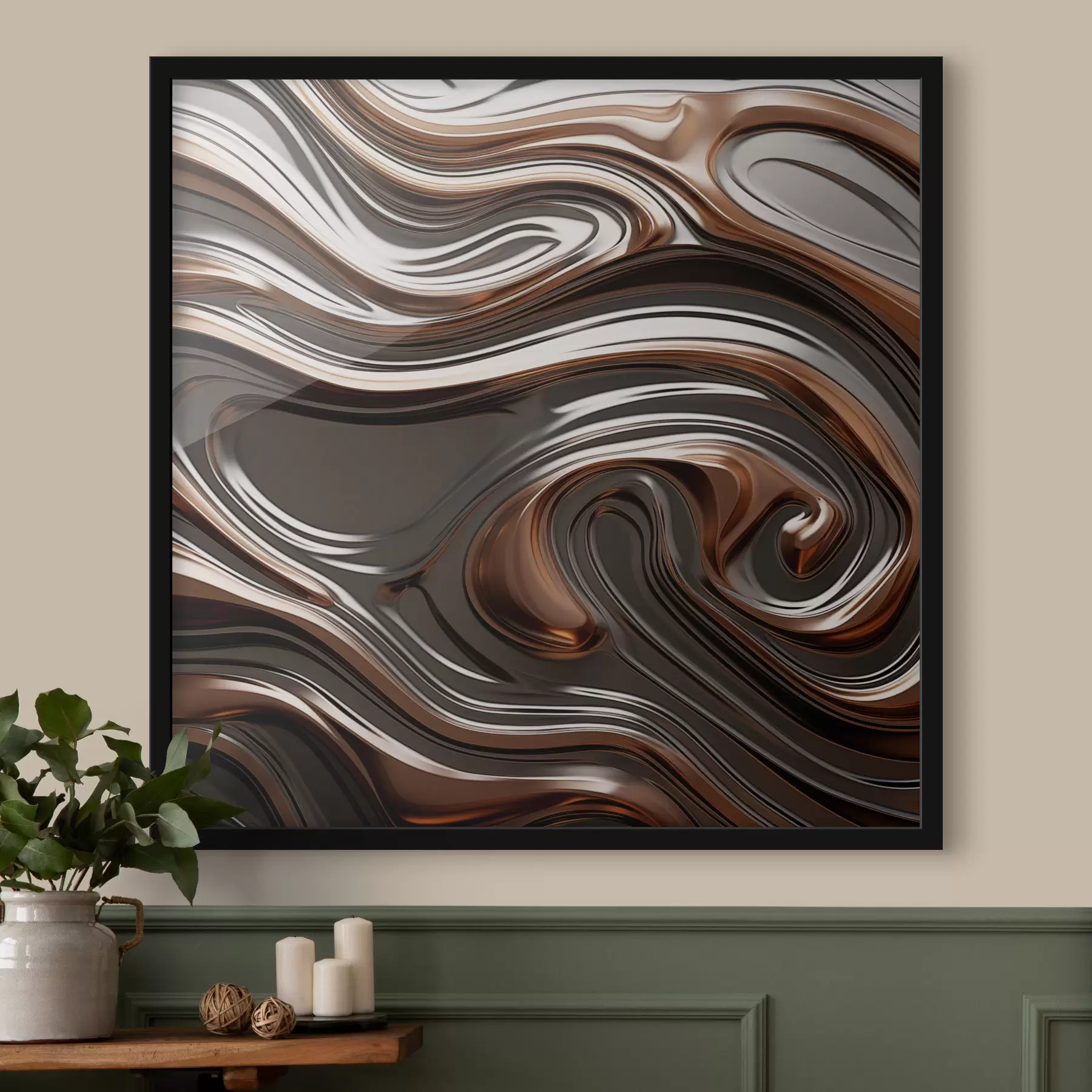 Fotobehang Abstracte kunst met wervelende patronen f48399