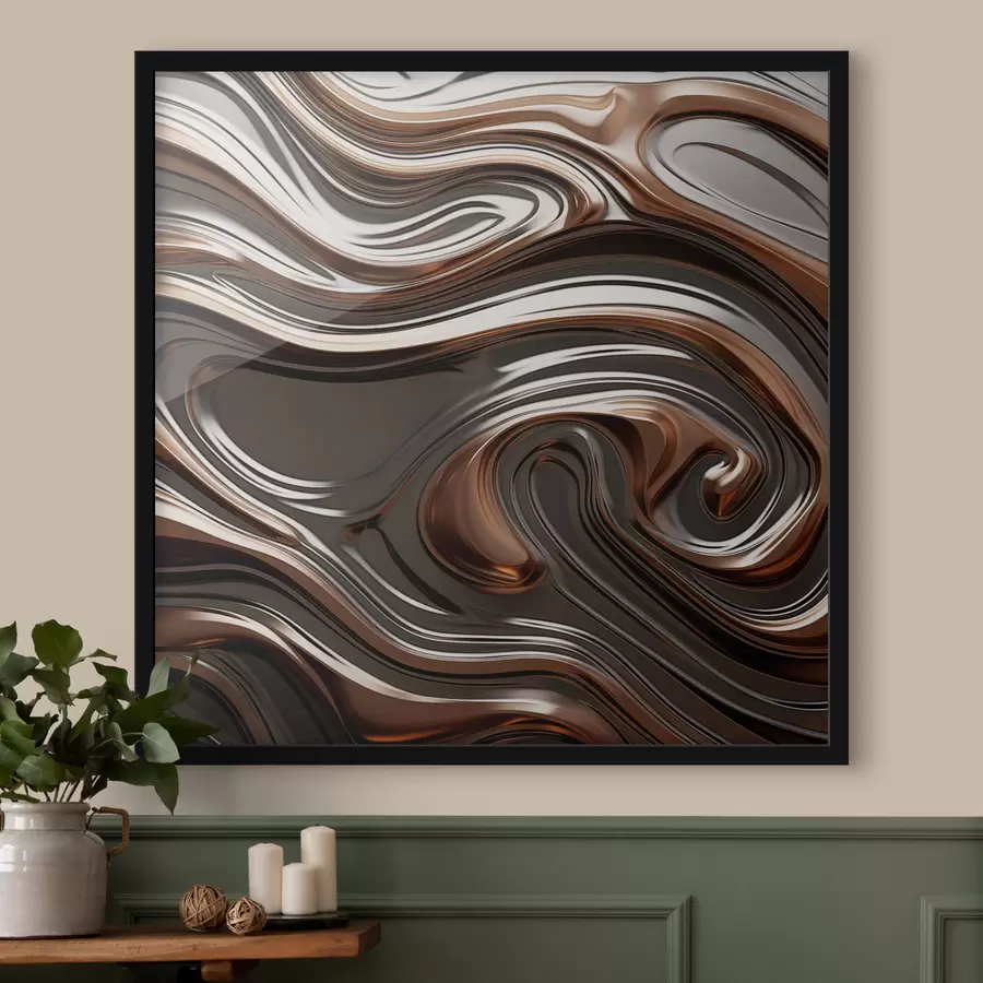 Fotobehang Abstracte kunst met wervelende patronen f48399