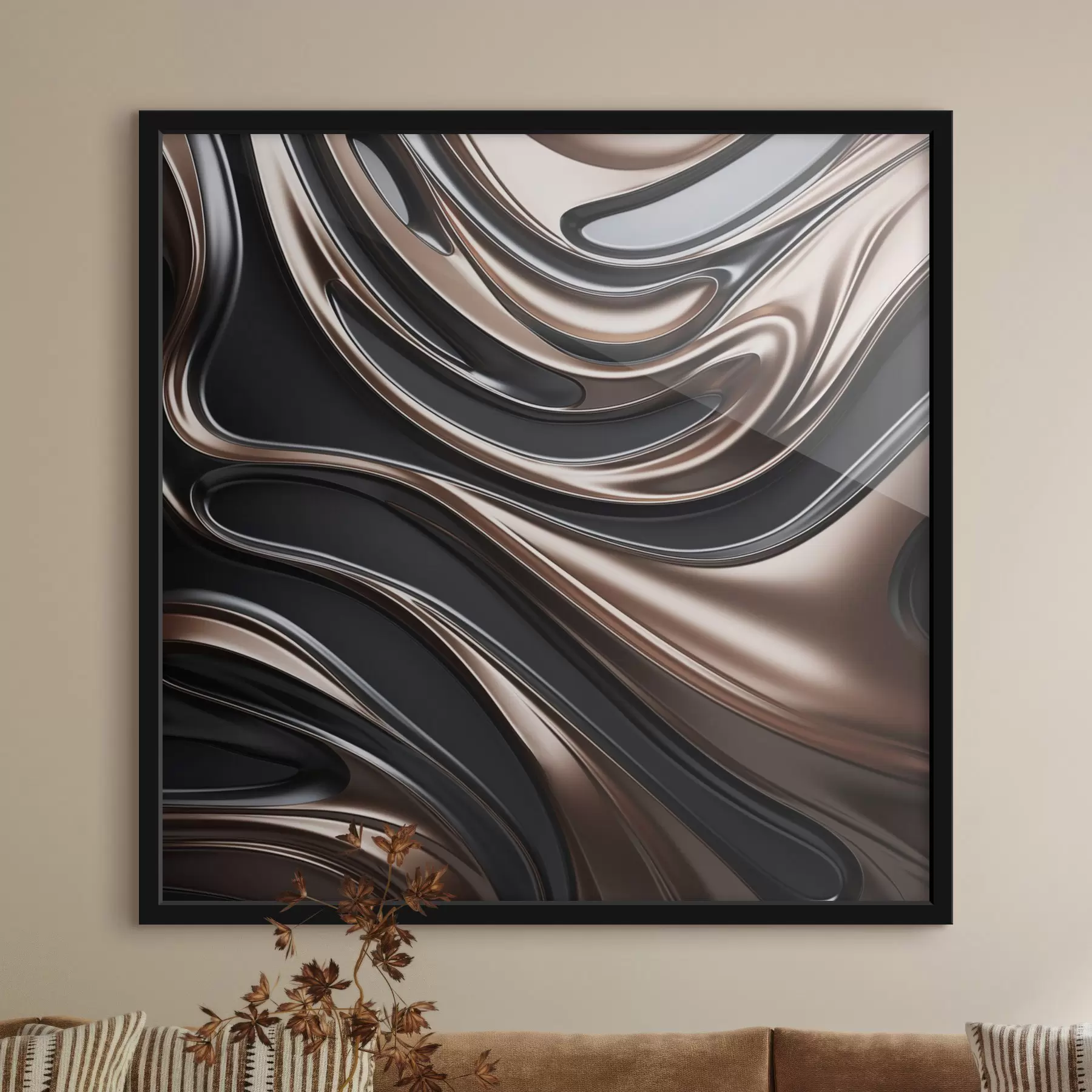 Fotobehang Abstracte kunst met wervelende patronen f48400