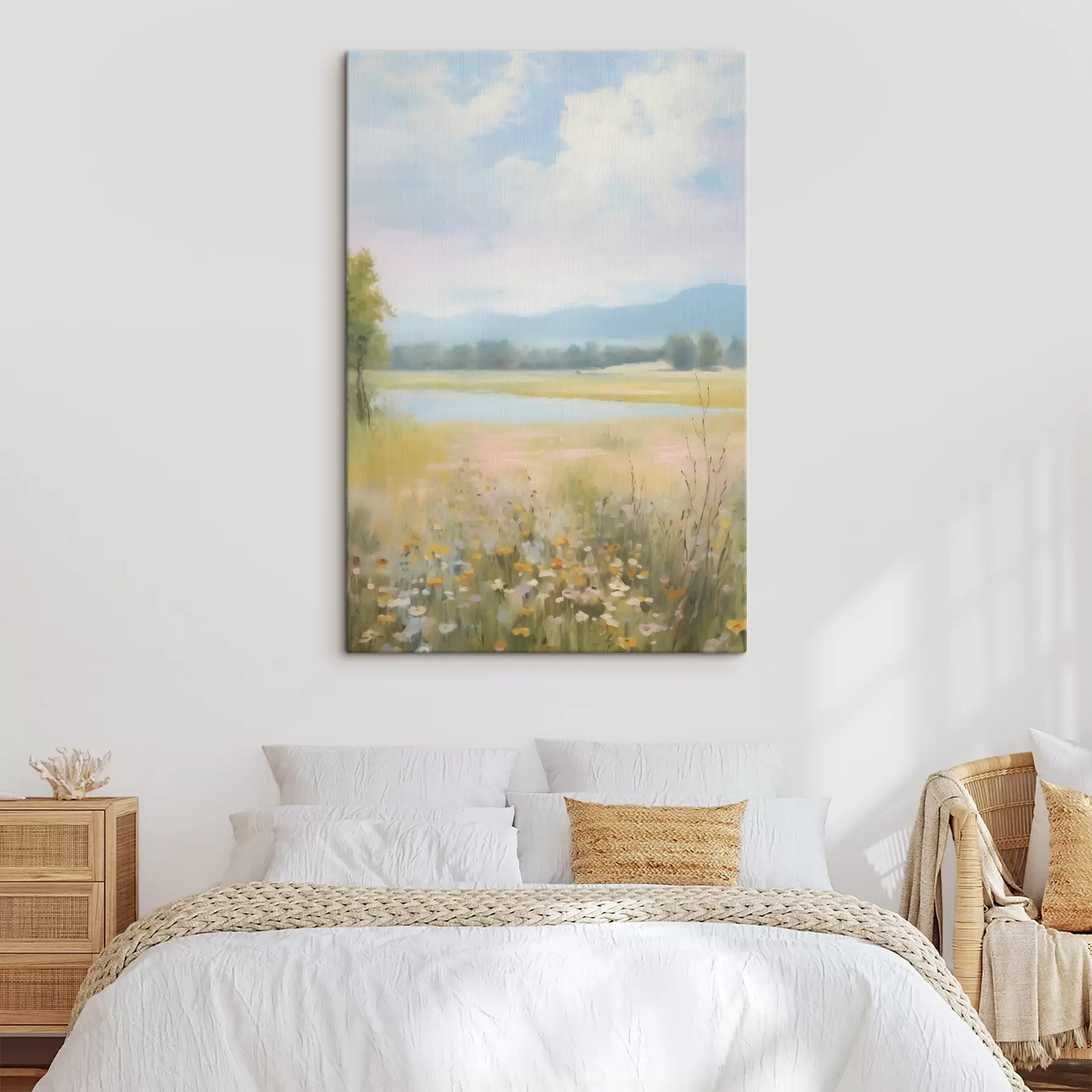  Schilderijen Veldlandschap imitatie van schilderkunst s48419