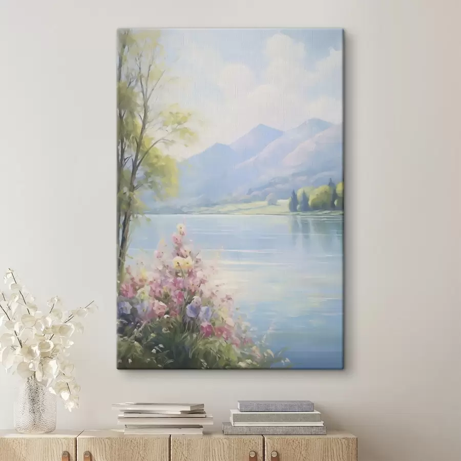  Schilderijen Landschapsschilderij met een meer s48423