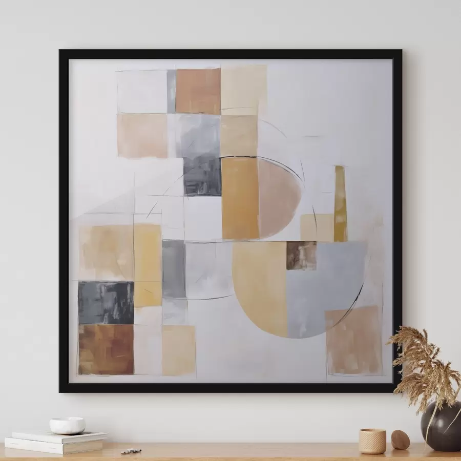 Fotobehang Abstracte imitatie van een verweerd schilderij f48417