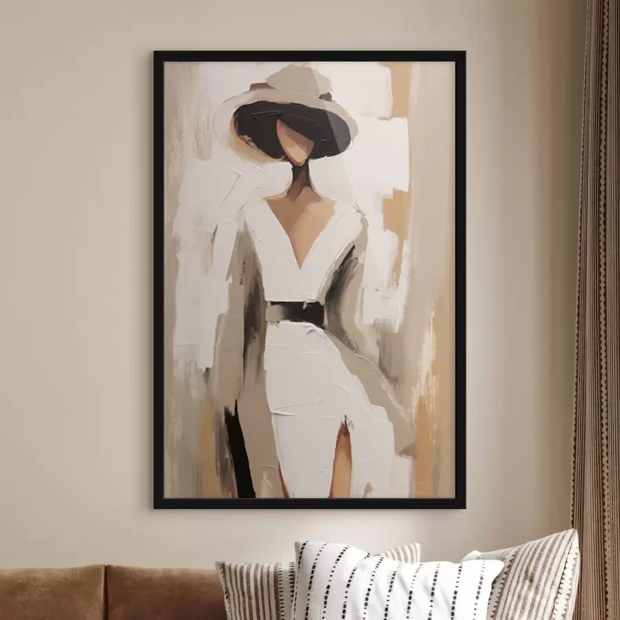 Fotobehang Vrouw met hoed f48426