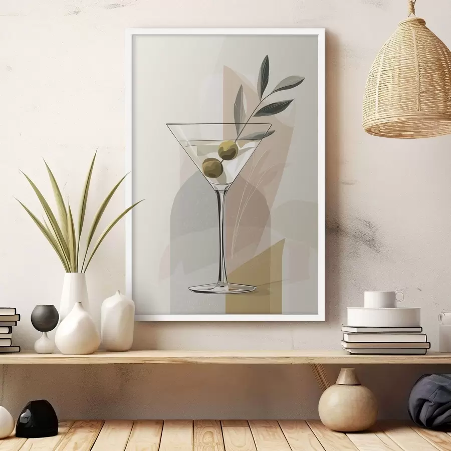 Fotobehang Minimalistische vaas met tak f48437