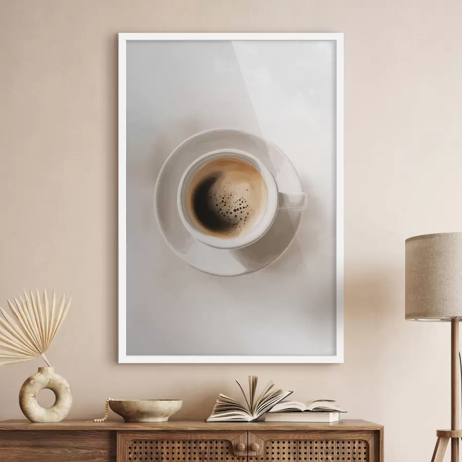 Fotobehang Espresso van bovenaf gezien f48443