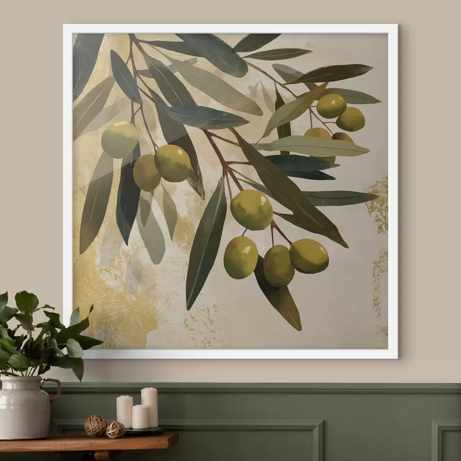 Fotobehang Olijfbladeren f48464