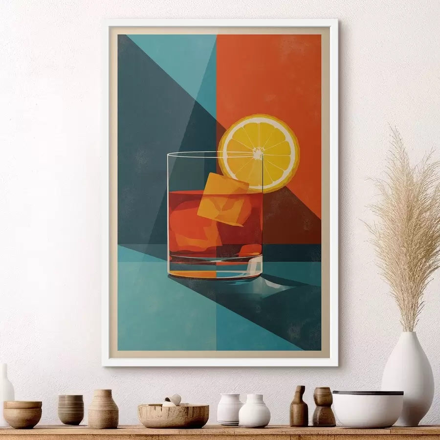 Fotobehang Whiskyglas met citrus f48468
