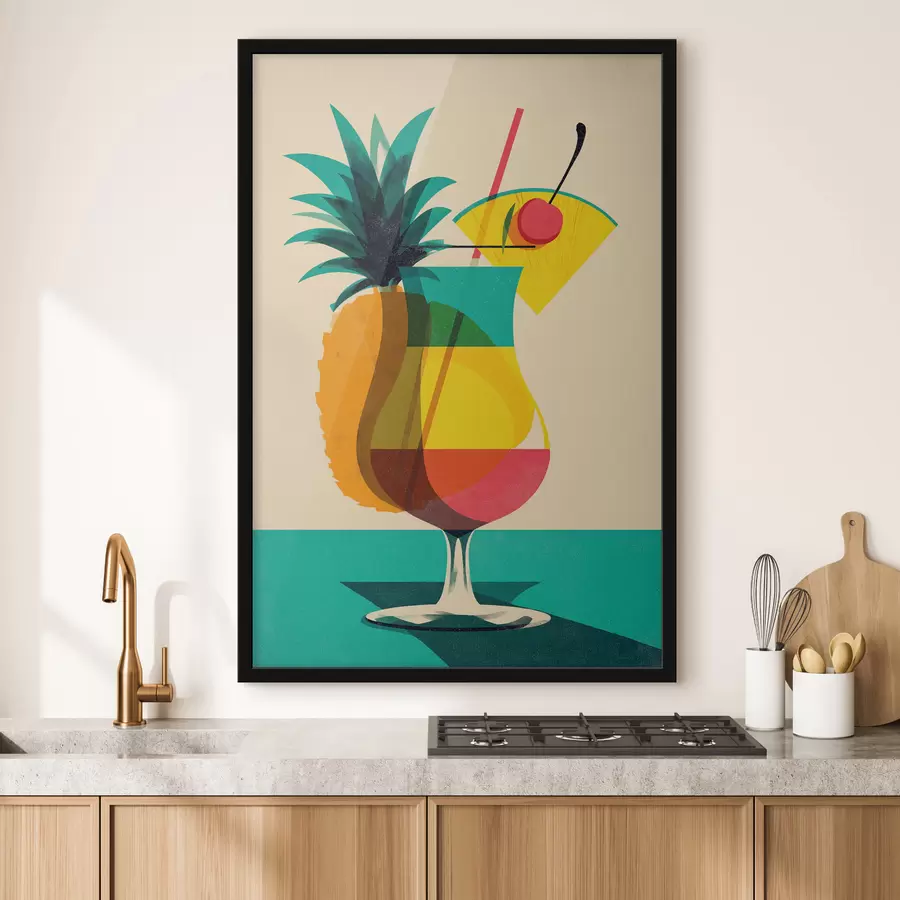 Fotobehang Tropisch cocktailglas f48470