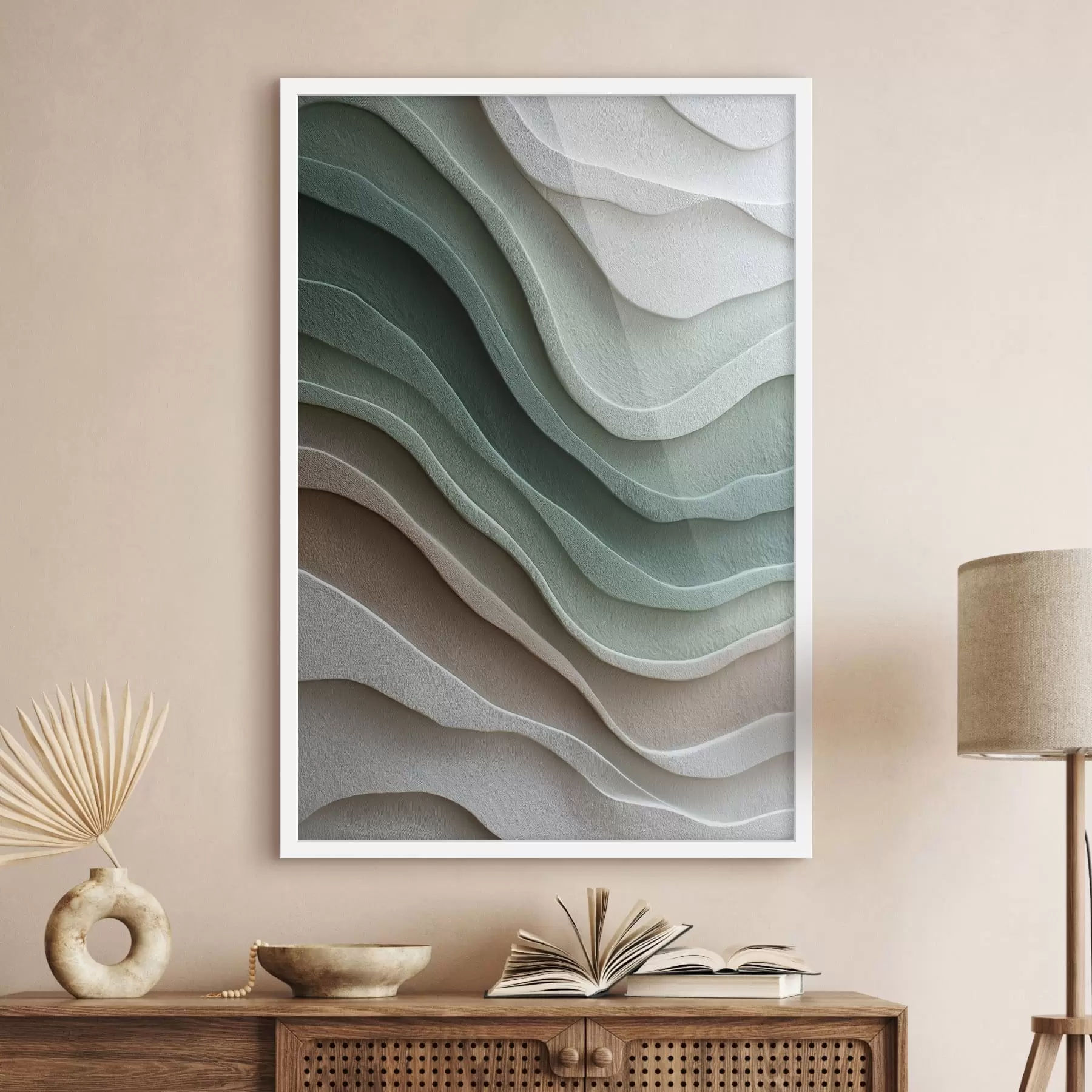 Fotobehang Gelaagde abstracte golven f48474