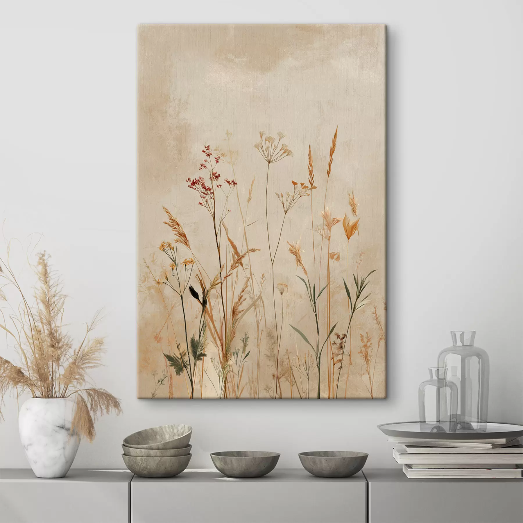 Fotobehang Lichte bloemstelen s48441