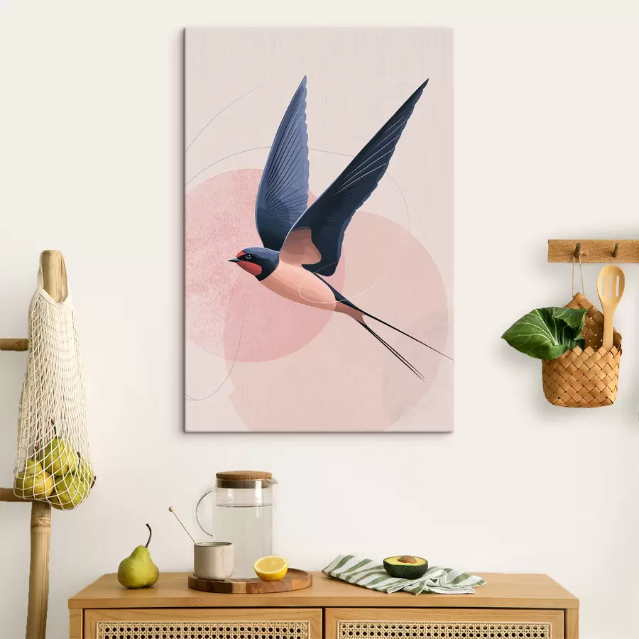  Schilderijen Silhouet van een vliegende vogel s48456