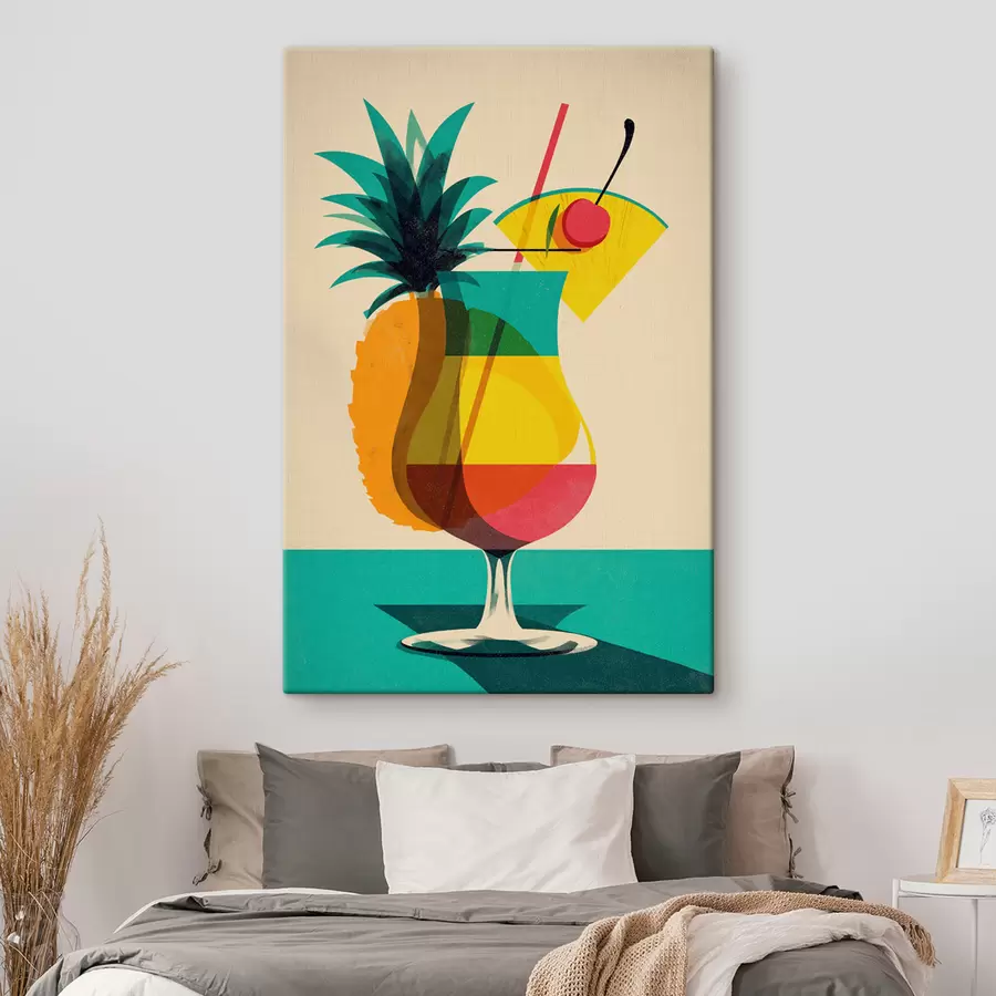  Schilderijen Tropisch cocktailglas s48470