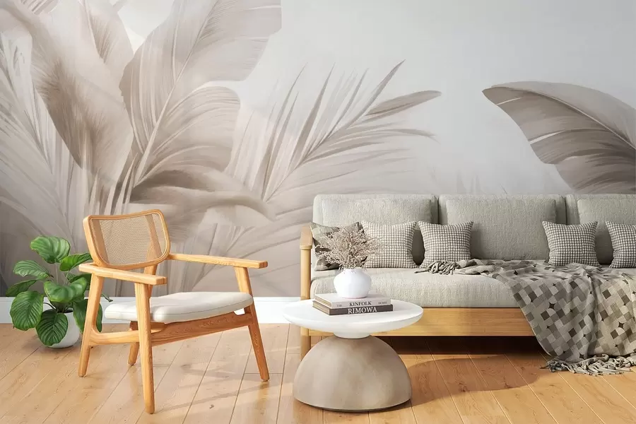 Fotobehang Bananenbladeren, lange bladeren w05377