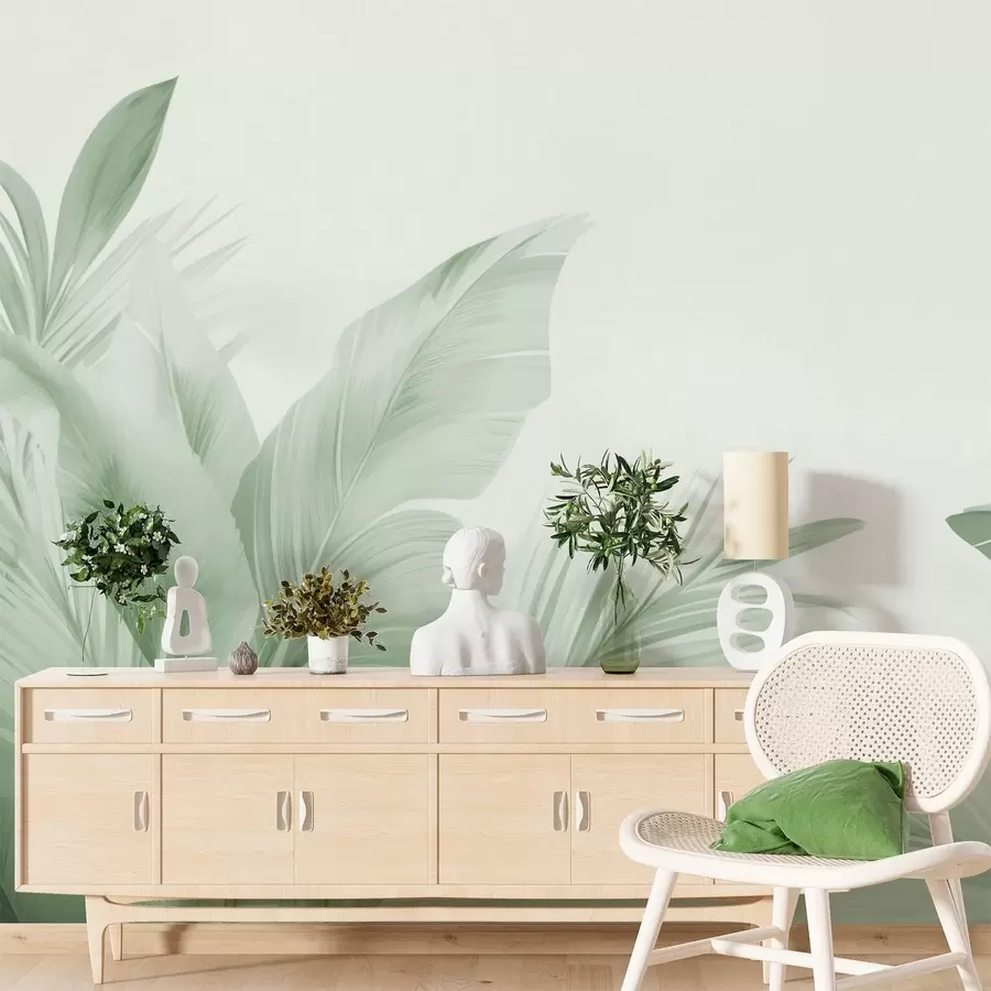 Fotobehang Bananenbladeren, lange bladeren w05377v3