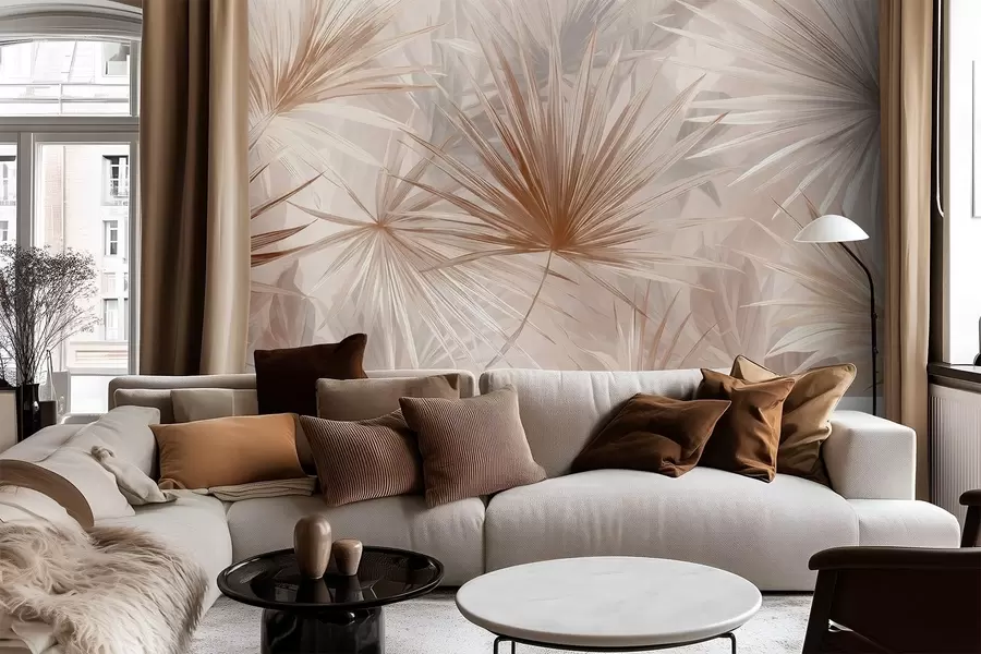 Fotobehang Bragea, puntige bladeren w05405