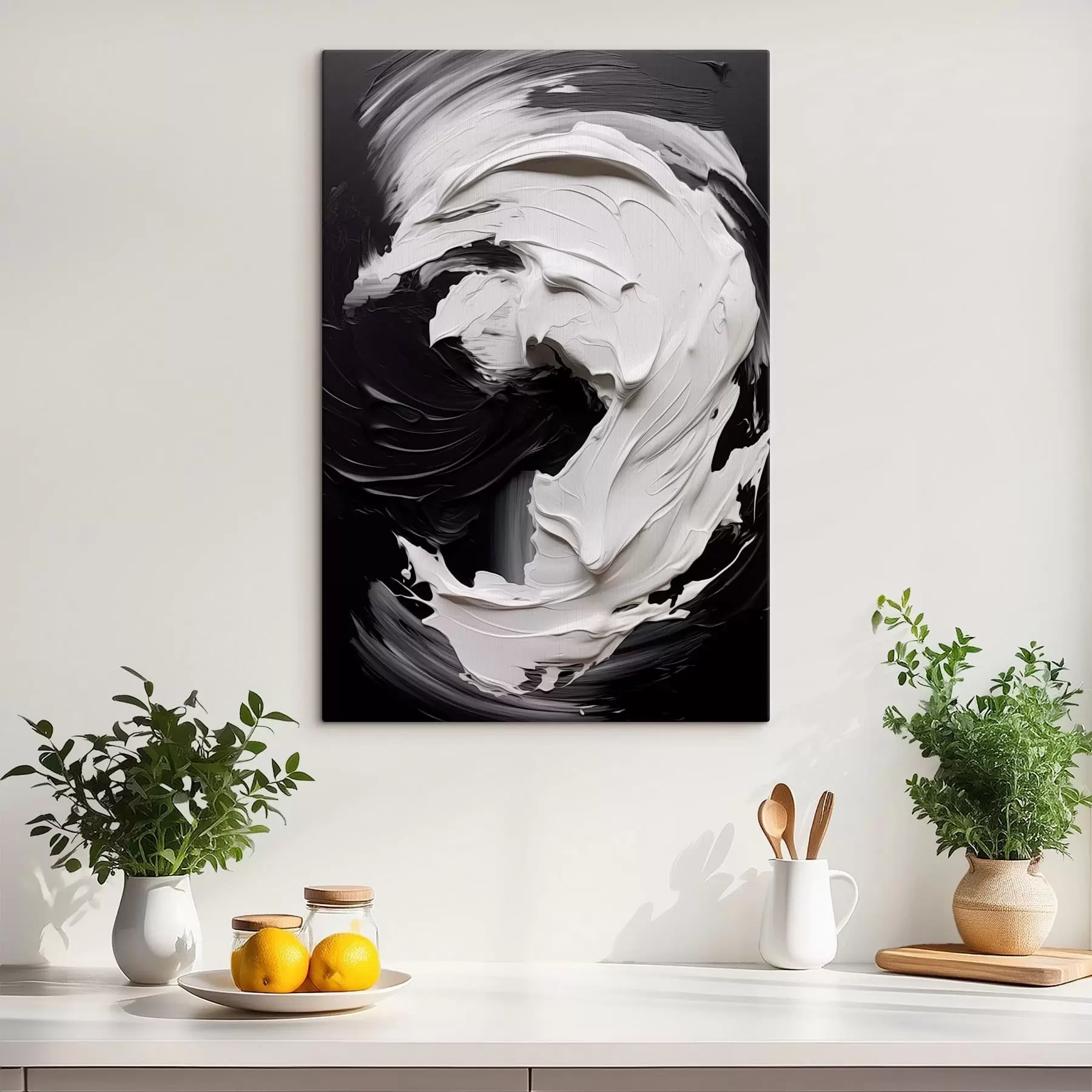 Fotobehang Abstracte zwart-witte streken met textuur s48333