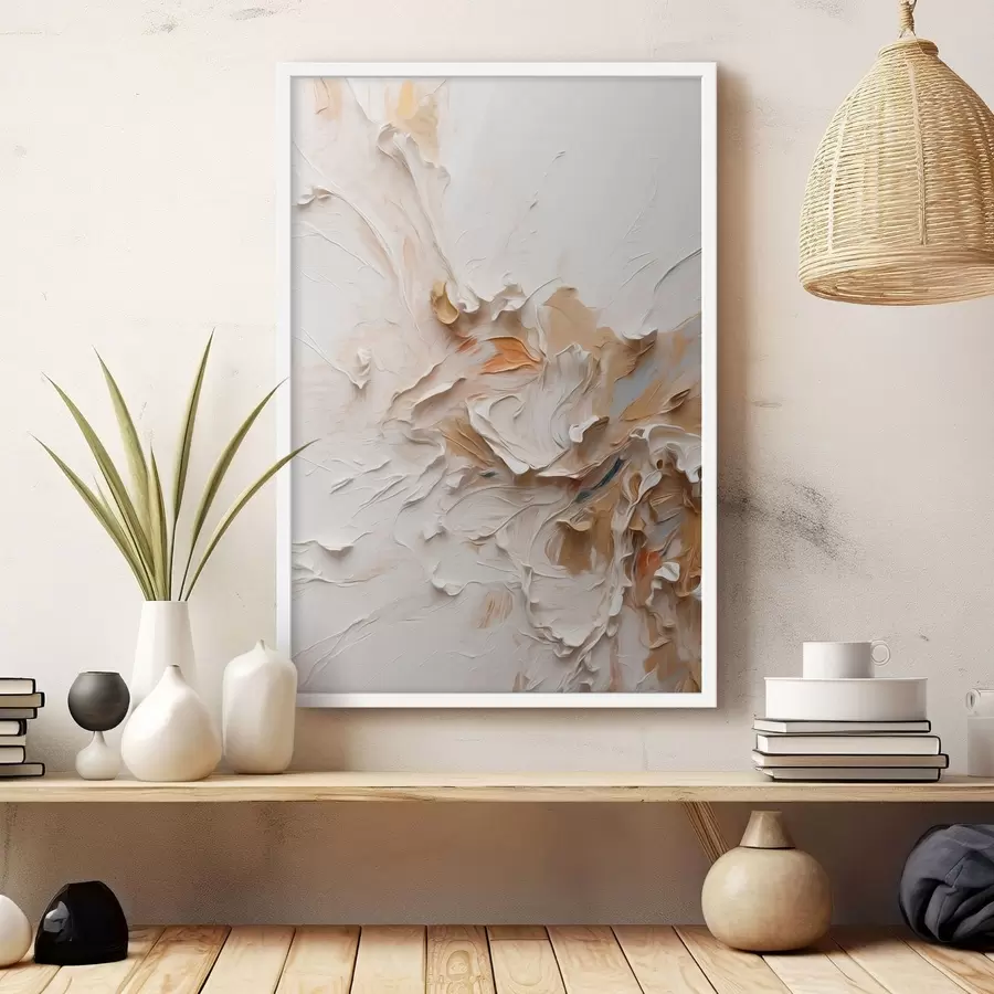 Fotobehang Lichte, abstracte penseelstreken in zachte tinten f48489