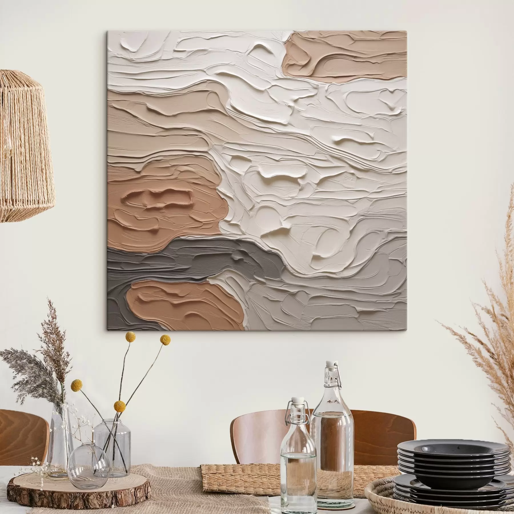  Schilderijen Abstracte compositie, imitatie van schilderkunst s48508