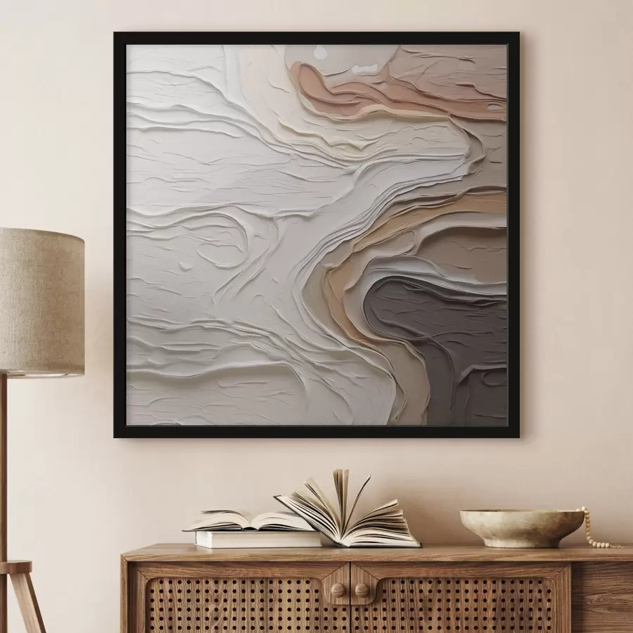 Fotobehang Abstracte compositie, imitatie van schilderkunst f48507