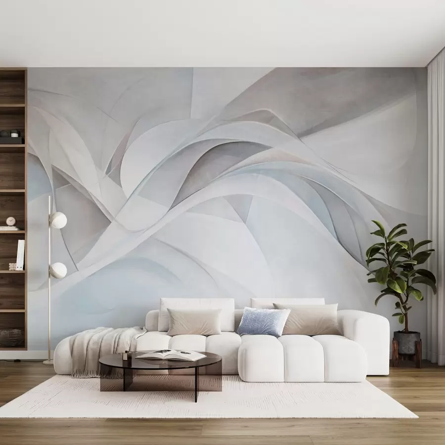 Fotobehang Abstracte, vloeiende vormen, moderne kunst met textuur w09766v1